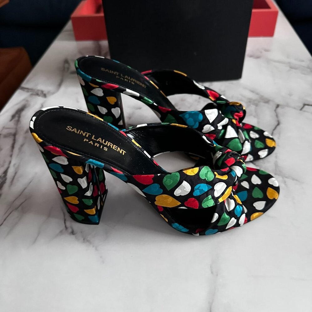 Saint Laurent Jacquard Mules Size 42